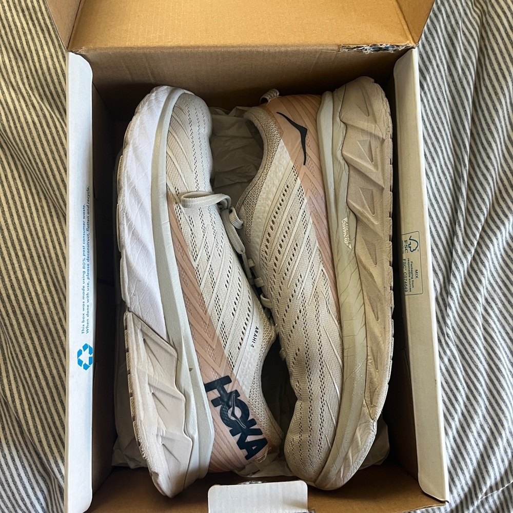 HOKA ONE Arahi 4 Wide Womens 9.5 D Running Shoes 1106476 NCLR Nimbus Cloud Lunar